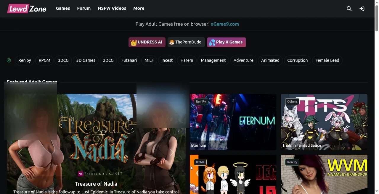 Lewdzone homepage adult games downloads
