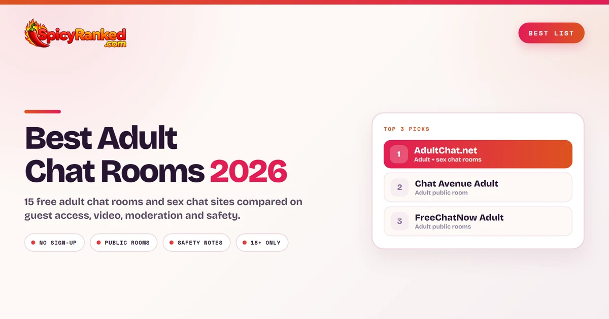 Best adult chat rooms in 2026 compared on SpicyRanked