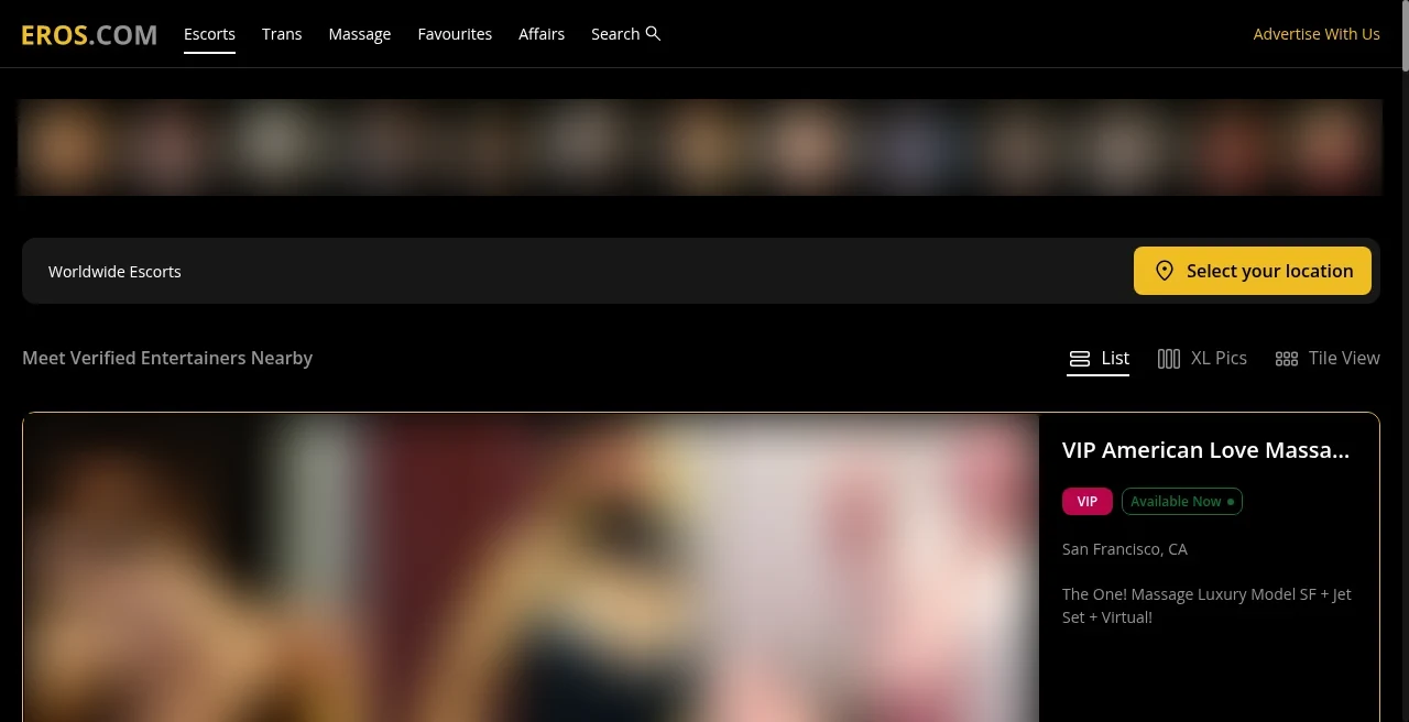Eros escort guide homepage