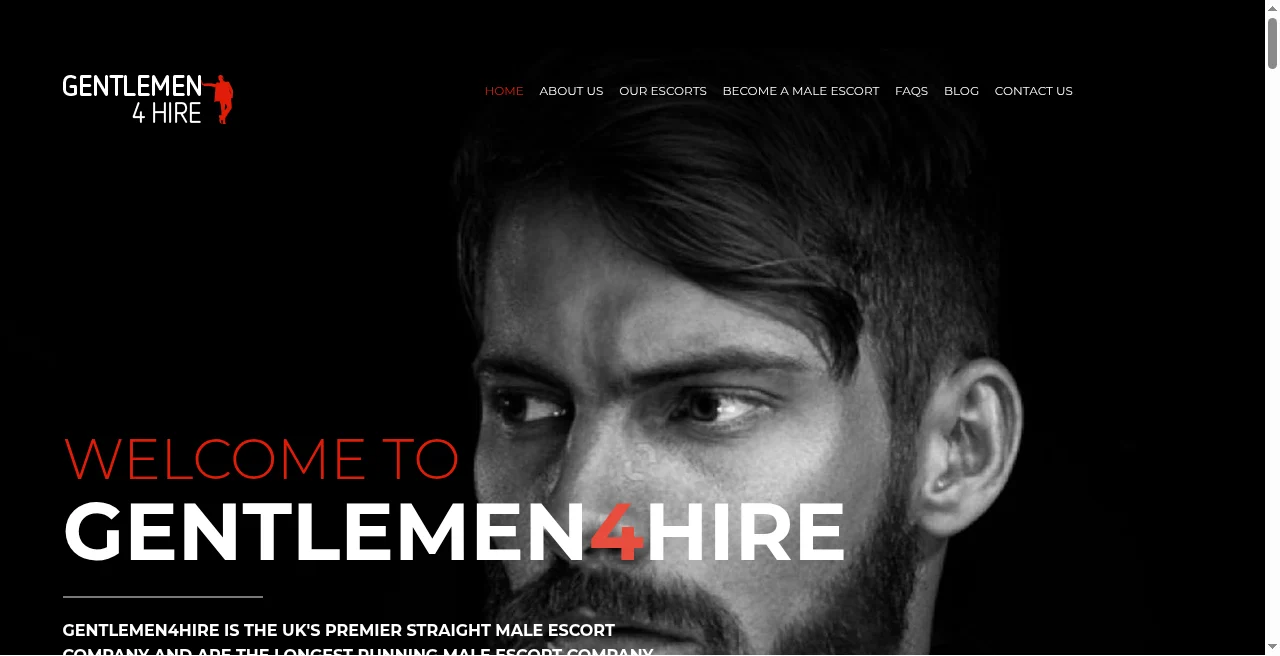 Gentlemen4Hire homepage