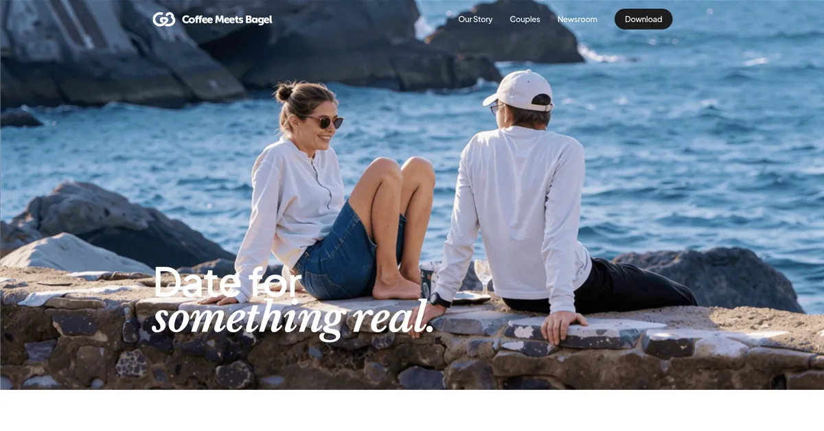Coffee Meets Bagel homepage in 2026