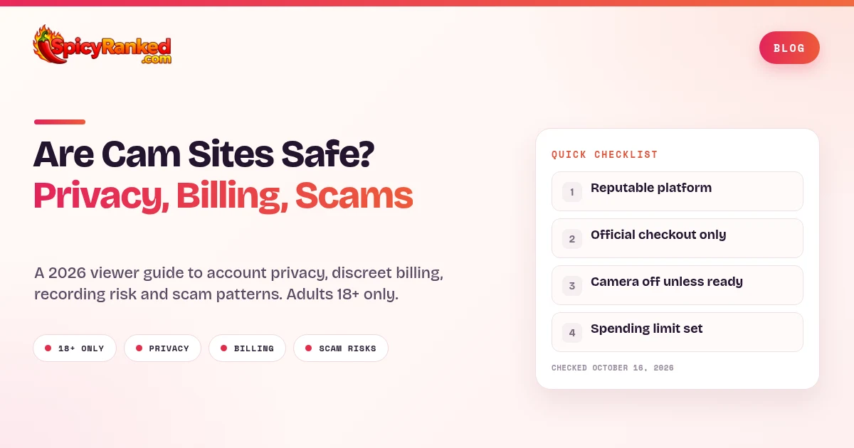 Are Cam Sites Safe? Privacy, Billing and Scam Risks in 2026