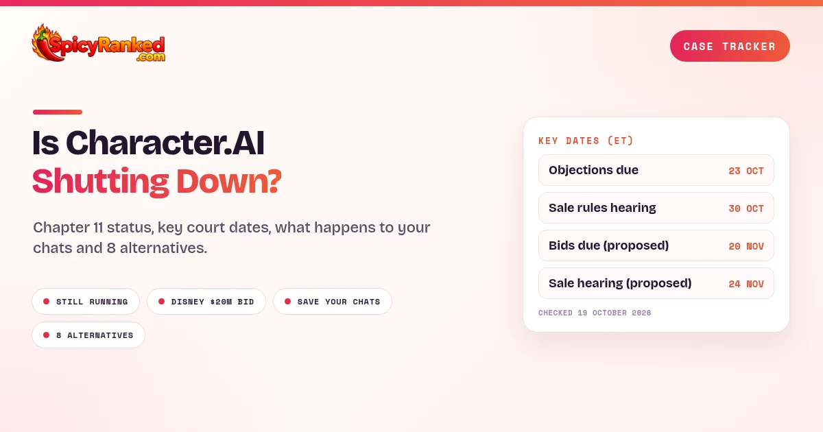 Is Character.AI Shutting Down? Chapter 11 Status, Key Dates and 8 Alternatives
