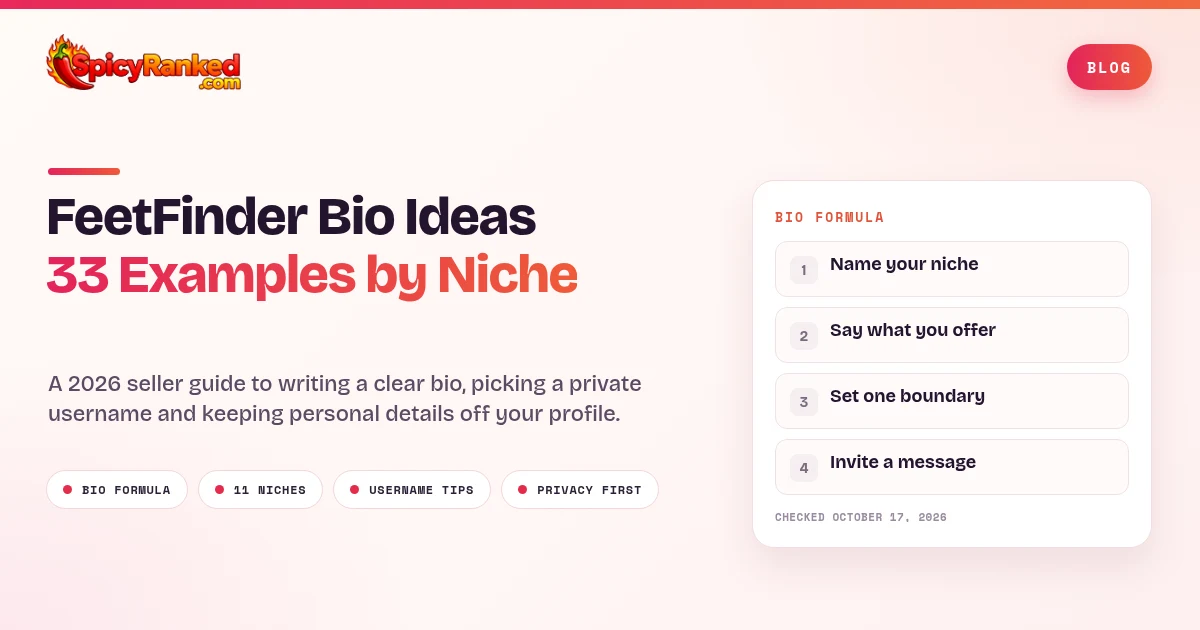 FeetFinder Bio Ideas: 33 Examples by Niche and Username Tips