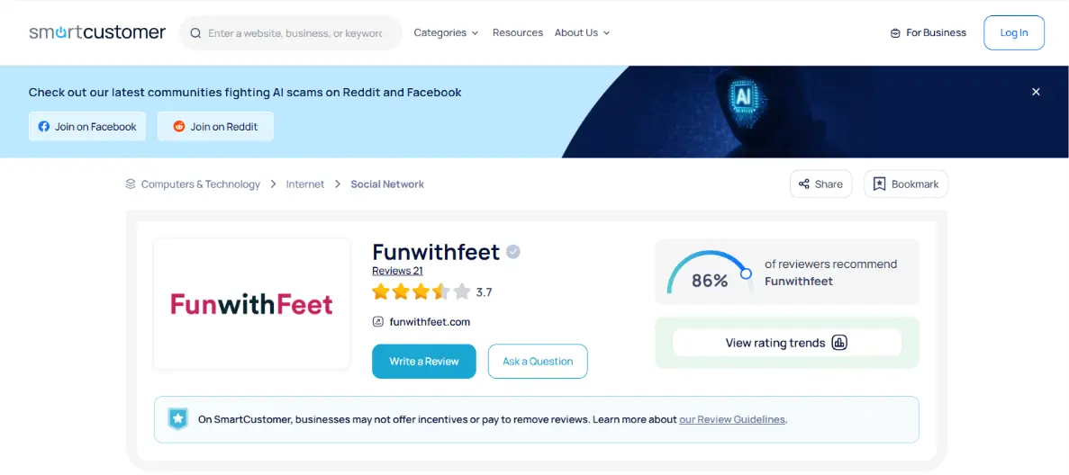 Fun With Feet Reviews on SmartCustomer