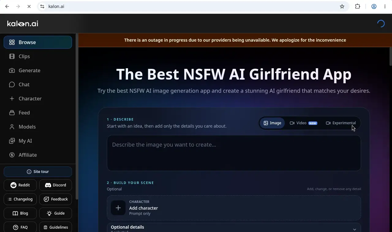Kalon AI homepage