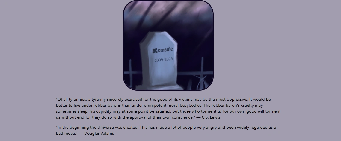 Omegle official site hero banner