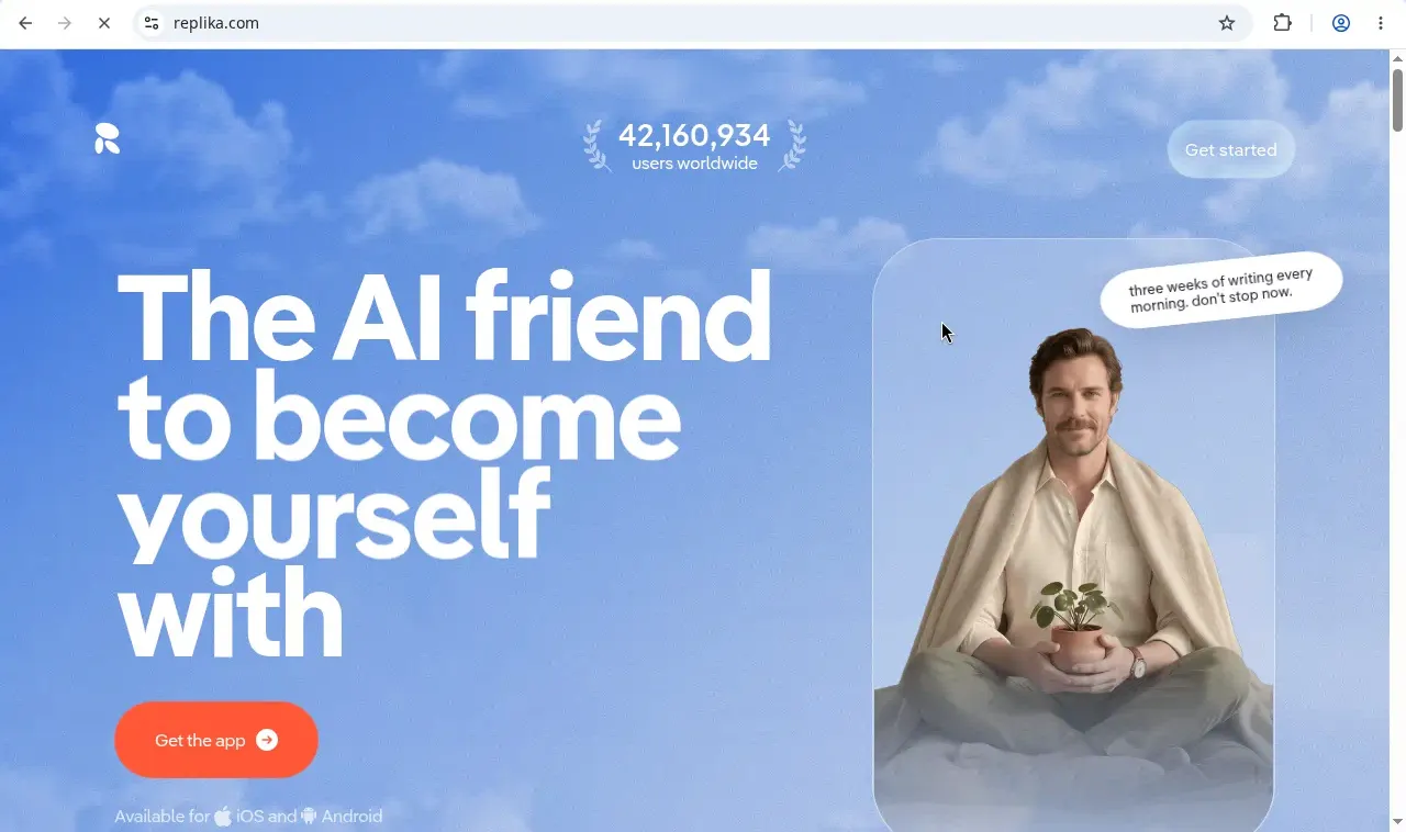 Replika homepage