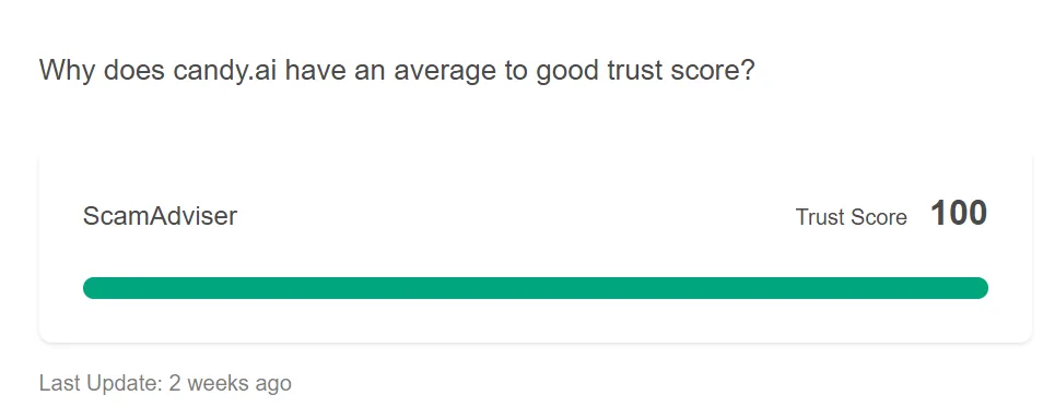 scamadvisor rating for candy.ai