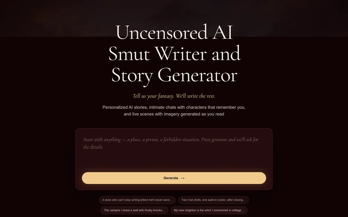 SmutFinder homepage hero