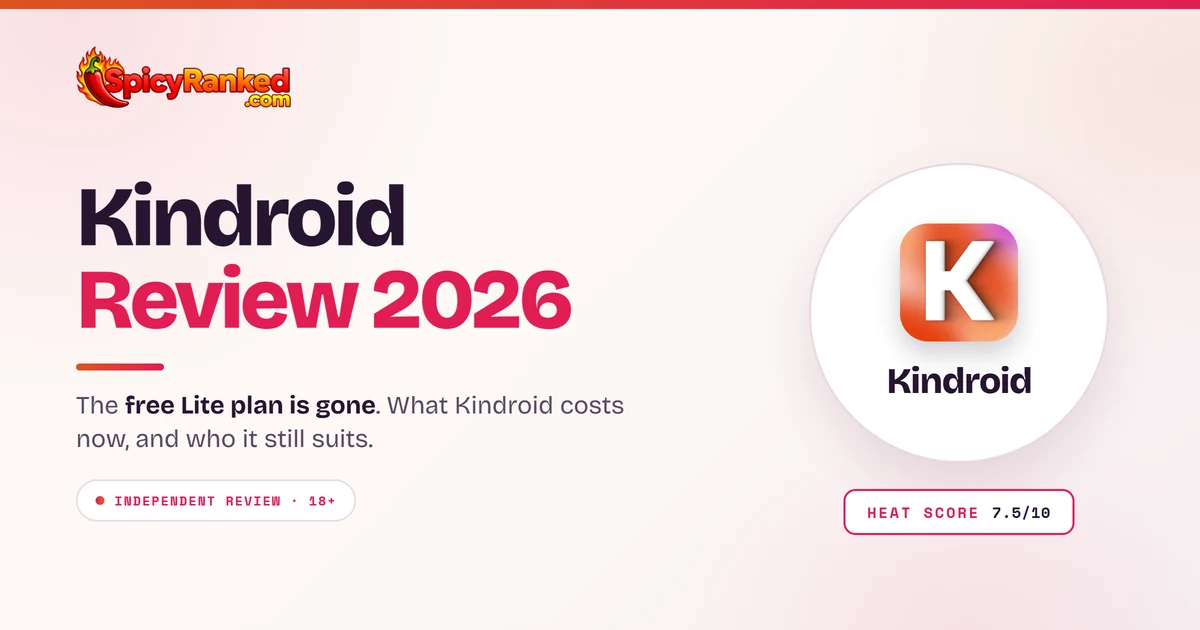 Kindroid Review 2026 by SpicyRanked: what Kindroid costs now that the free Lite plan has ended