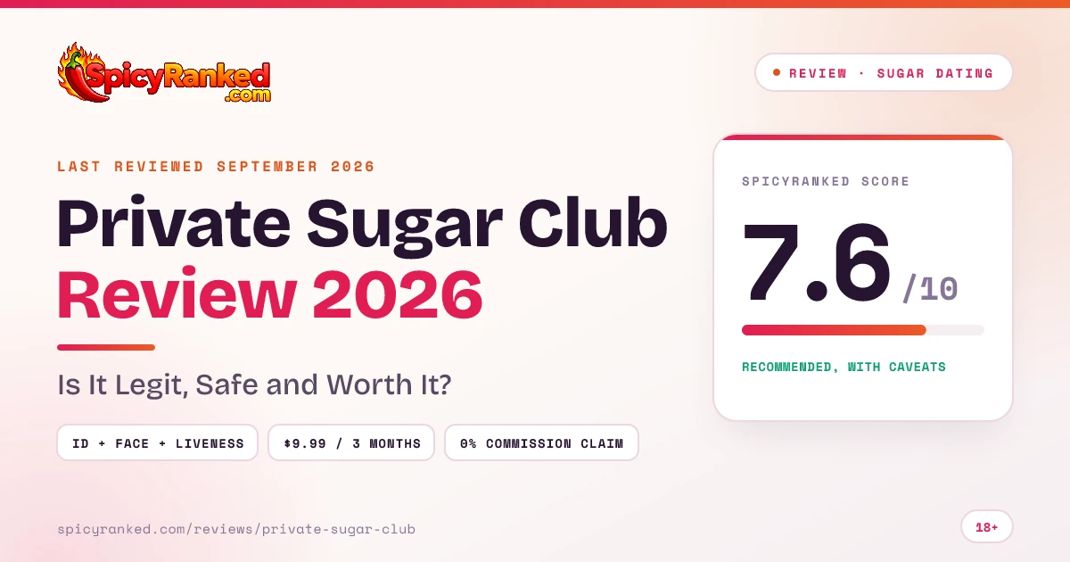 Private Sugar Club Review 2026 - SpicyRanked score 7.6/10