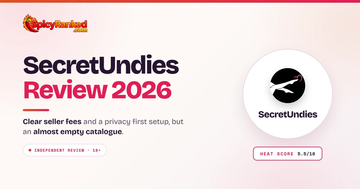 SecretUndies Review 2026 by SpicyRanked: seller fees, privacy and safety checks for the worn underwear marketplace